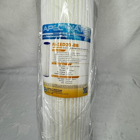 APEC 20" Sediment Filter FI-SED20-BB Whole House Reusable - Picture 3 of 3